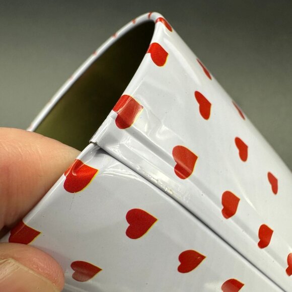 Vintage Metal Canister Set Heart Home 1980s JSNY Red Blue Yellow Cottagecore - Picture 4 of 9